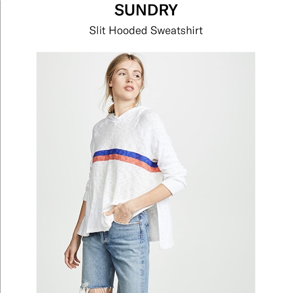 Sundry Slit Hooded Sweatshirt